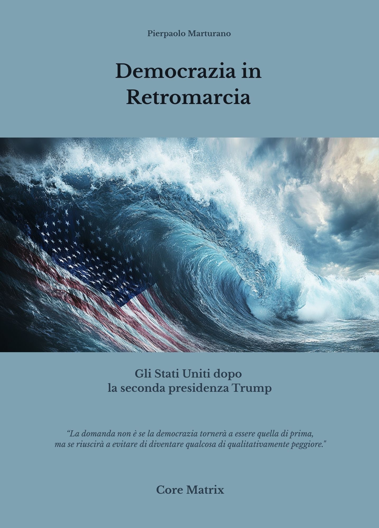 Copertina del libro Democrazia in Retromarcia di Pierpaolo Marturano